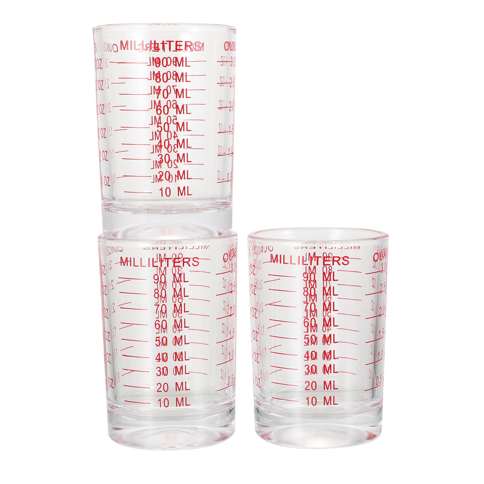 Home Cooking Kitchen - 3Pcs Glass Measuring Cups Set with