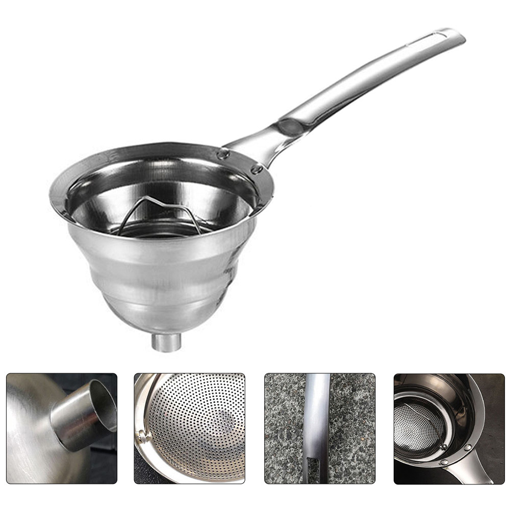 Home Cooking Kitchen - 1Pcs Stainless Steel Oil Filter Spoon