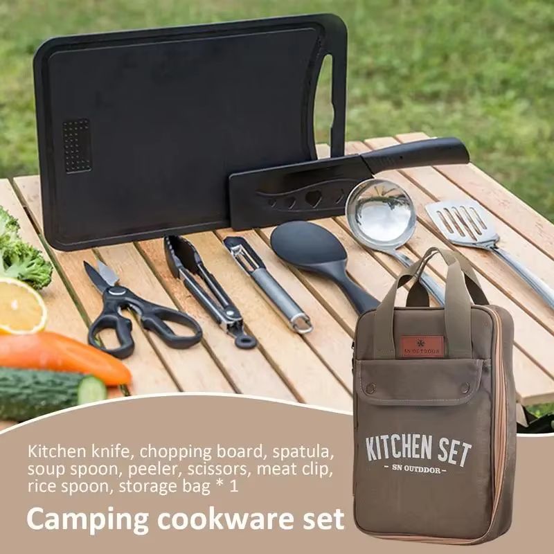 8pcs Camping Kitchen Cookware  - Home Cooking Utensil Set recension och pris