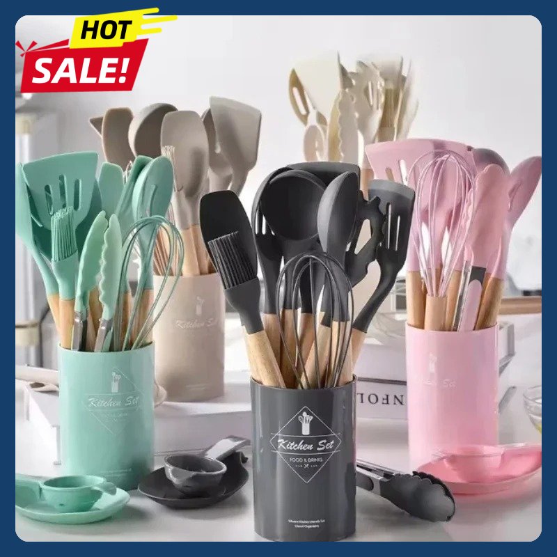 12Pcs Silicone Utensils Set No - Home Cooking Utensil Set recension och pris