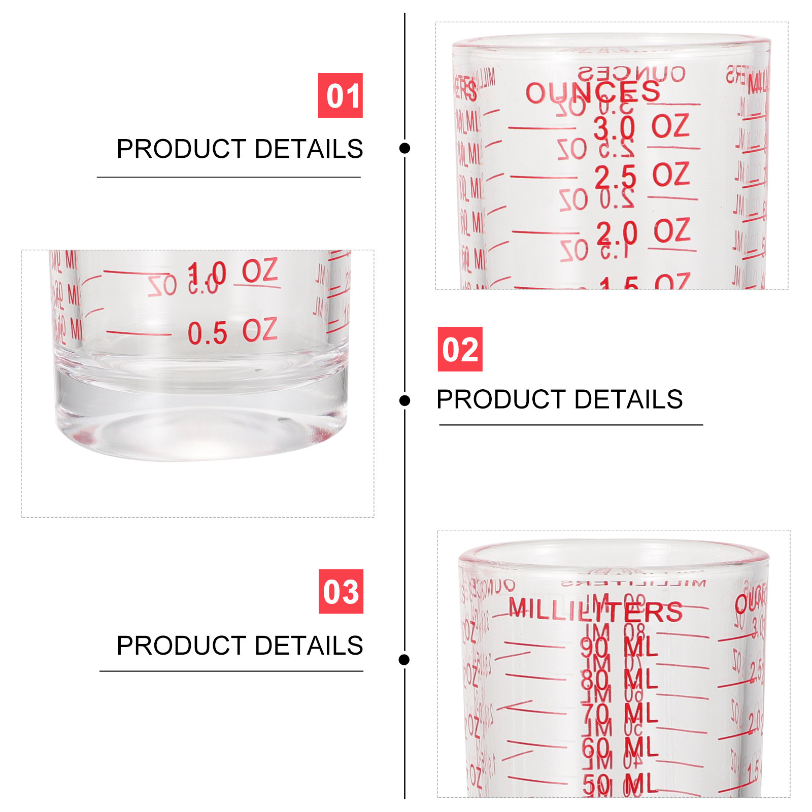 3Pcs Glass Measuring Cups Set  - Home Cooking Kitchen recension och pris