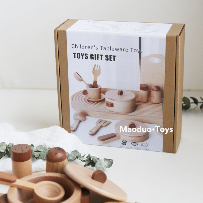 Maoduo Toys Beech Wooden Kids  - Home Cooking Utensil Set recension och pris