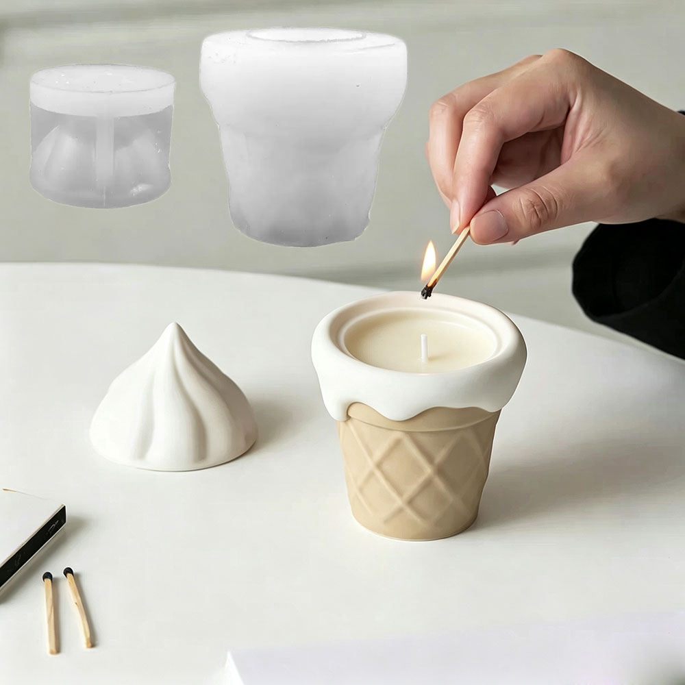 Cute 3D Waffle Ice Cream Silic - Idli Steamer Mold recension och pris