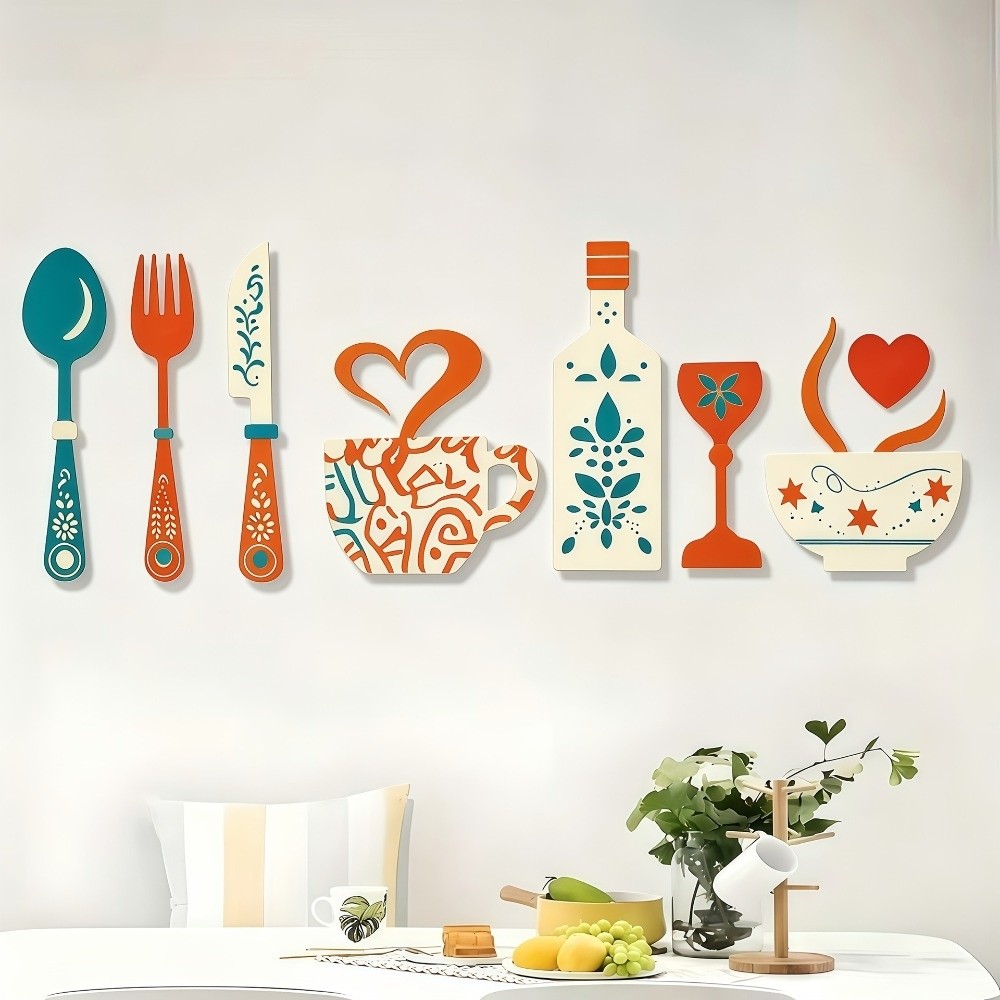 Vintage Wood Floral Kitchen Ut - Home Cooking Utensil Set recension och pris