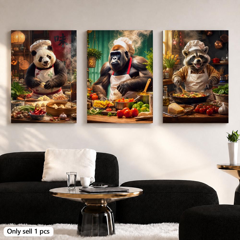 Gorilla cooking kitchen Framed - Home Cooking Kitchen recension och pris